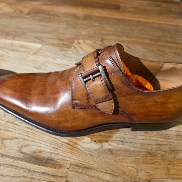 Magnanni Brandy Leather Monk Strap Oxfords main image 7